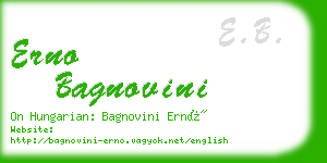 erno bagnovini business card